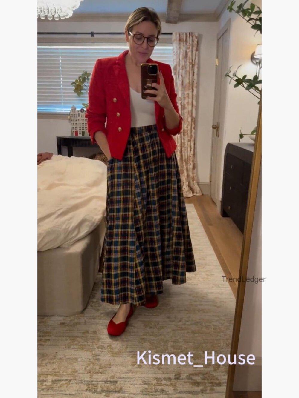Cropped Tweed Blazer Jacket Open Front Long Sleeve Business Suit with Pockets - Picture 6 of 7